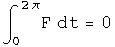 integral from 0 to 2 pi F dt = 0